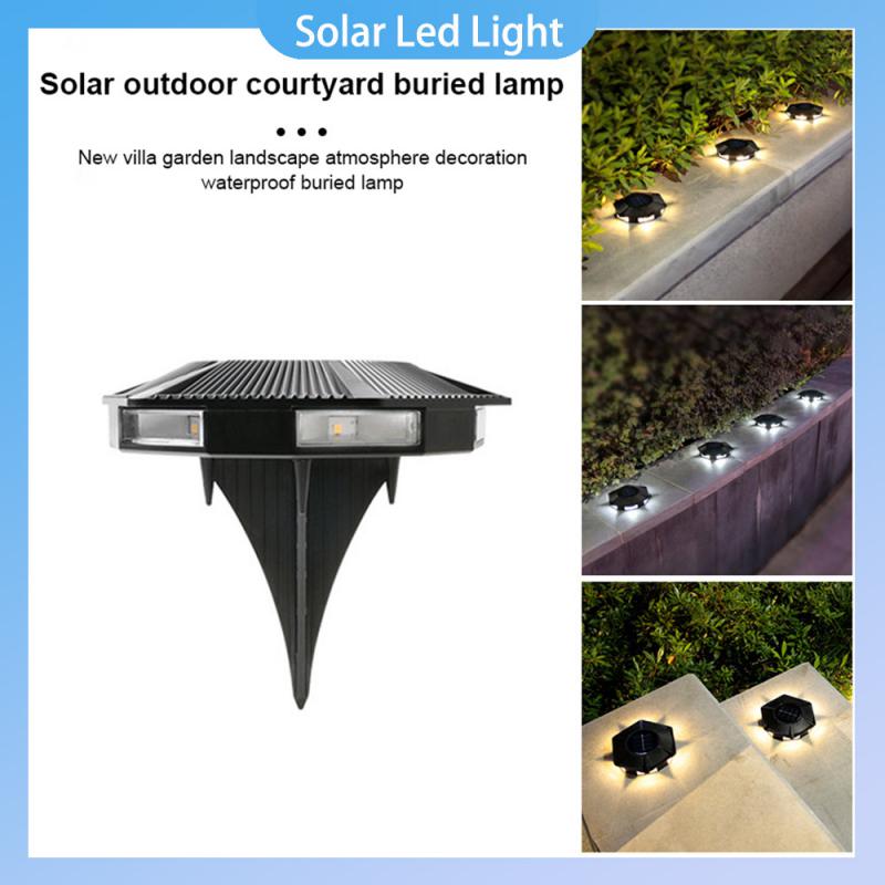 6LED 태양 잔디 마당 램프 Led 야간 조명 매장 태양 정원 빛, IP65 방수 야외 통로 바닥 지상 스팟 램프